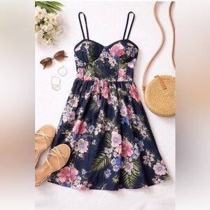 Band of Gypsies Sleeveless Mini Dress Size MED Floral Boho Summer Festival